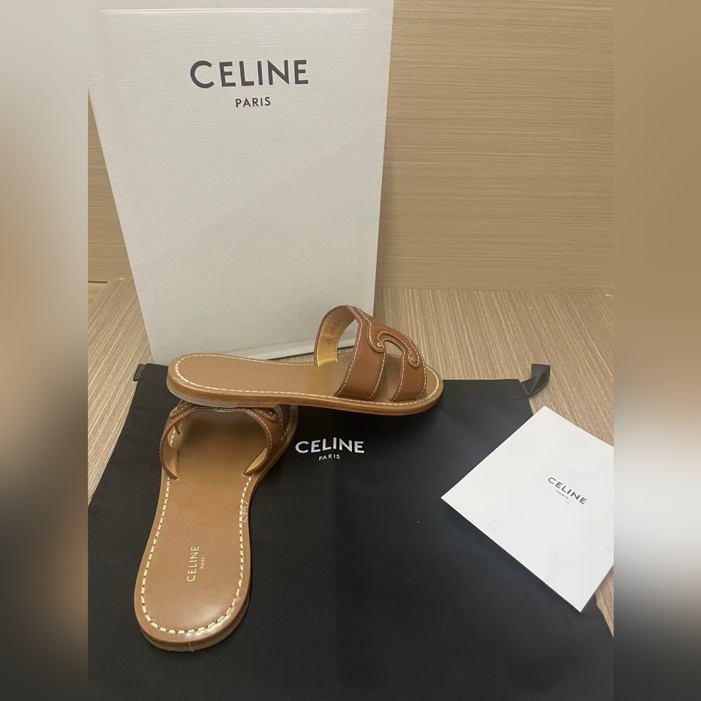 Celine Triomphe Slide Sandals - Picture 5 of 7